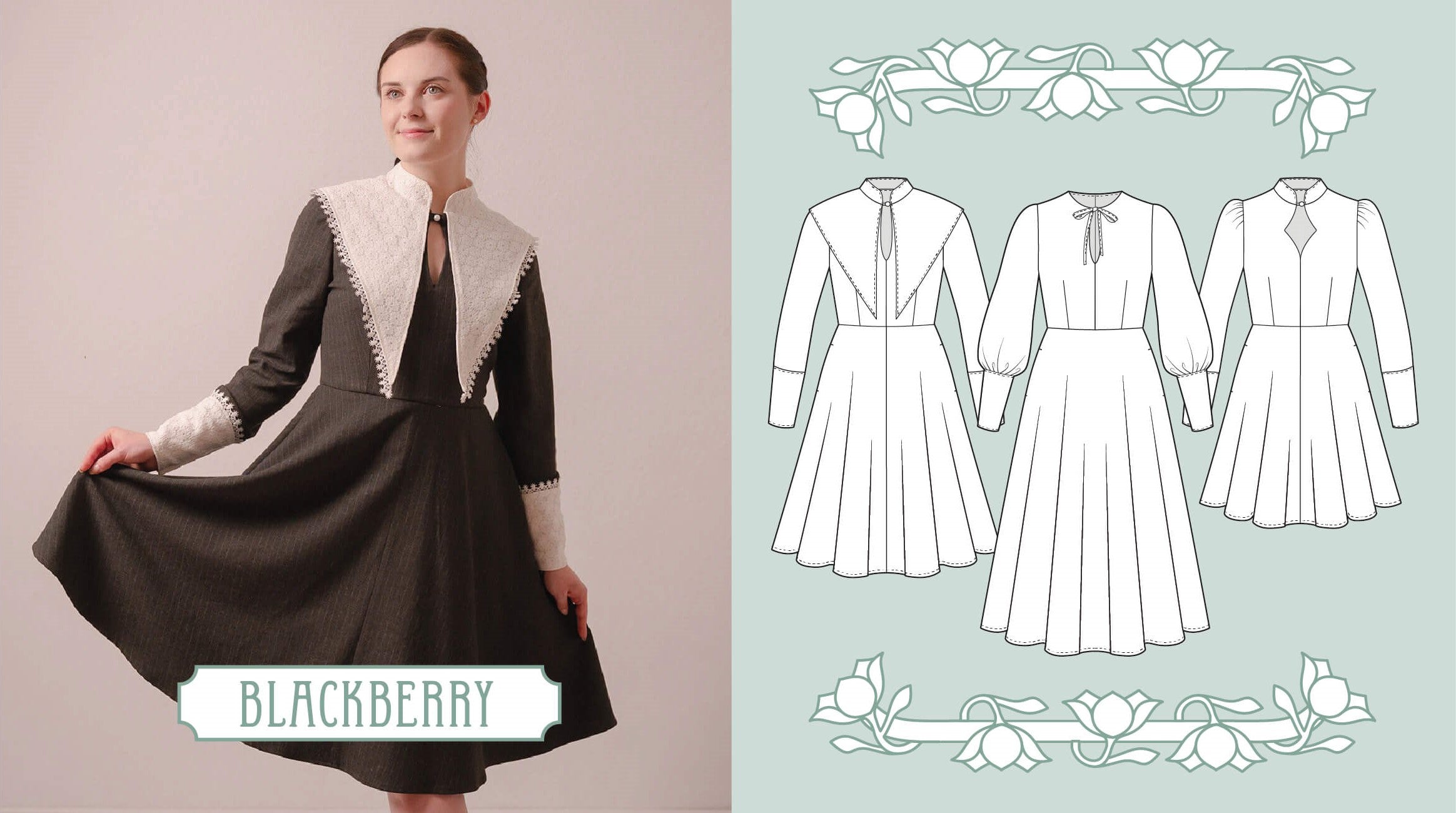 Meet Blackberry - the witchy dress of our Stitching Witches Collection