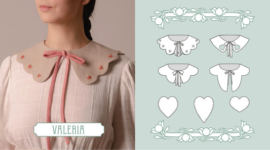 Meet Valeria - Our cute Valentine's Day detachable collar accessory sewing pattern