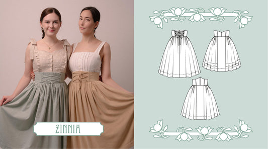 Meet Zinnia - our boned highwaisted corset skirt