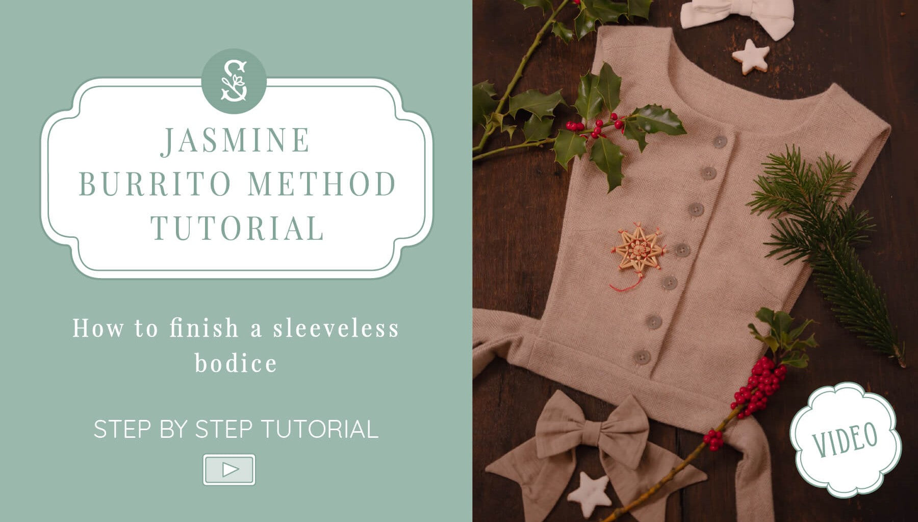Tutorial: How to sew the Burrito Method on a fully lined sleeveless garment - A Jasmine Pinafore Tutorial