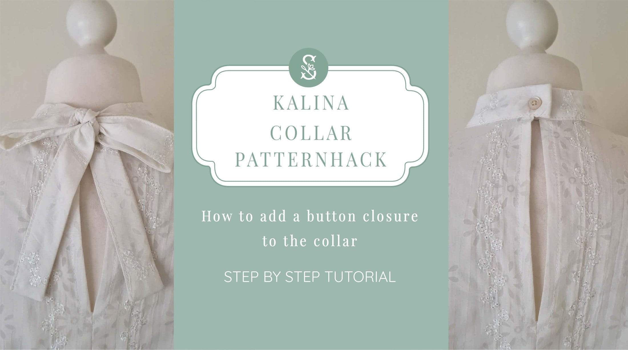 Kalina Patternhack: How to add a button closure to the collar ...