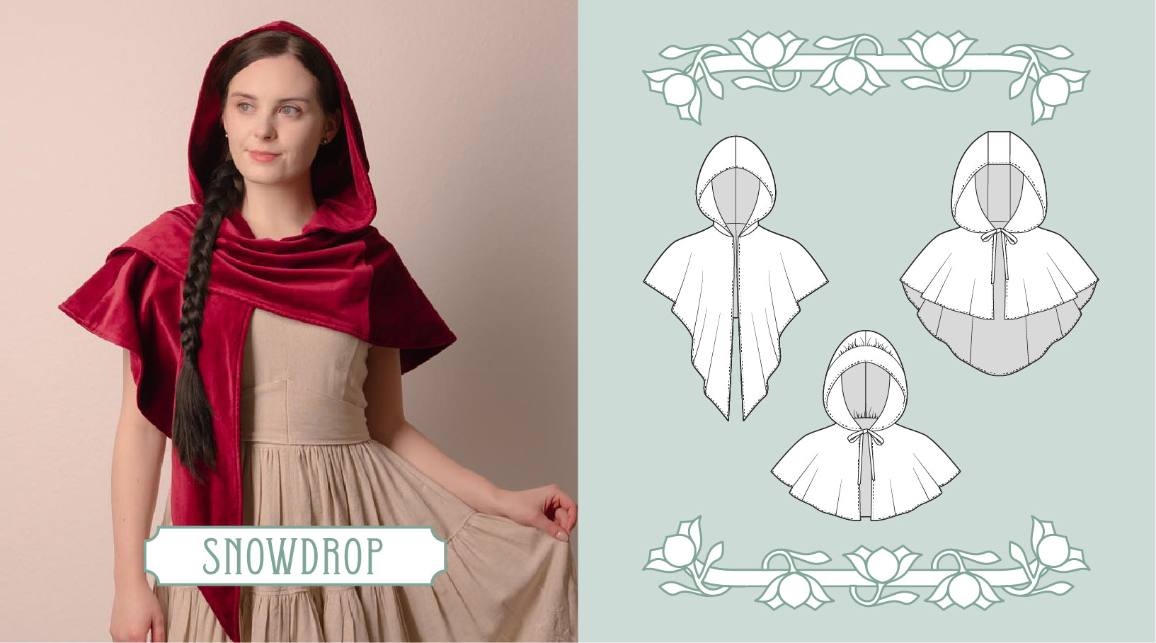 Meet Snowdrop - Our red riding hood cape accessory sewing pattern